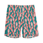 Pink Cactus Pattern Print Men's Sports Shorts