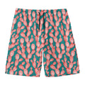 Pink Cactus Pattern Print Men's Swim Trunks