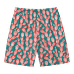 Pink Cactus Pattern Print Men's Swim Trunks
