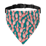 Pink Cactus Pattern Print Over The Collar Dog Bandana