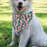 Pink Cactus Pattern Print Over The Collar Dog Bandana