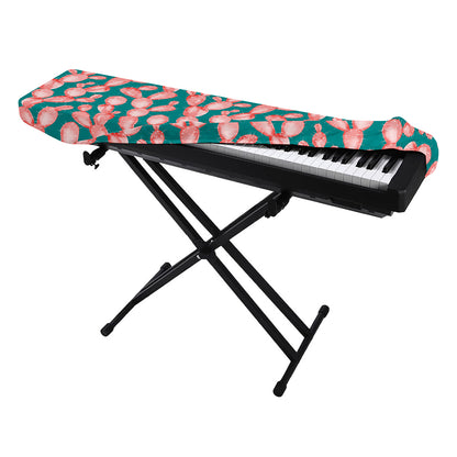 Pink Cactus Pattern Print Piano Keyboard Cover