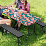 Pink Cactus Pattern Print Picnic Table Cover