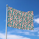 Pink Cactus Pattern Print Polyester Flag