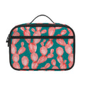 Pink Cactus Pattern Print Portable Lunch Bag