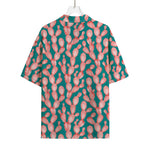 Pink Cactus Pattern Print Rayon Hawaiian Shirt