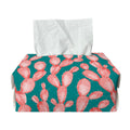 Pink Cactus Pattern Print Rectangle Tissue Box Cover