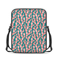 Pink Cactus Pattern Print Rectangular Crossbody Bag