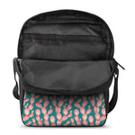 Pink Cactus Pattern Print Rectangular Crossbody Bag