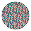 Pink Cactus Pattern Print Round Floor Mat