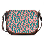 Pink Cactus Pattern Print Saddle Bag