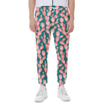 Pink Cactus Pattern Print Scuba Joggers