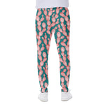 Pink Cactus Pattern Print Scuba Joggers