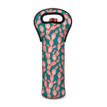 Pink Cactus Pattern Print Single Neoprene Wine Tote
