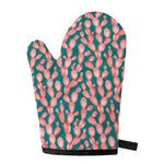 Pink Cactus Pattern Print Single Oven Mitt