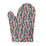 Pink Cactus Pattern Print Single Oven Mitt