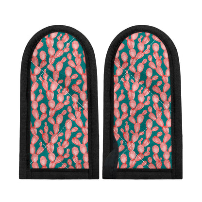 Pink Cactus Pattern Print Skillet Handle Cover