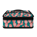 Pink Cactus Pattern Print Small Lunch Bag