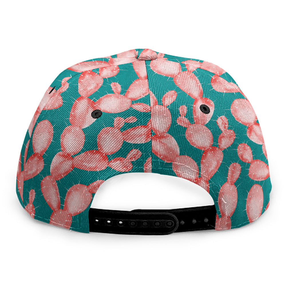 Pink Cactus Pattern Print Snapback Cap