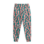 Pink Cactus Pattern Print Sweatpants