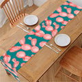 Pink Cactus Pattern Print Table Runner