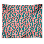 Pink Cactus Pattern Print Tapestry