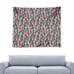 Pink Cactus Pattern Print Tapestry