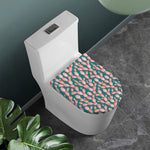 Pink Cactus Pattern Print Toilet Lid Cover