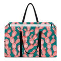 Pink Cactus Pattern Print Utility Tote Bag