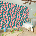 Pink Cactus Pattern Print Wall Sticker
