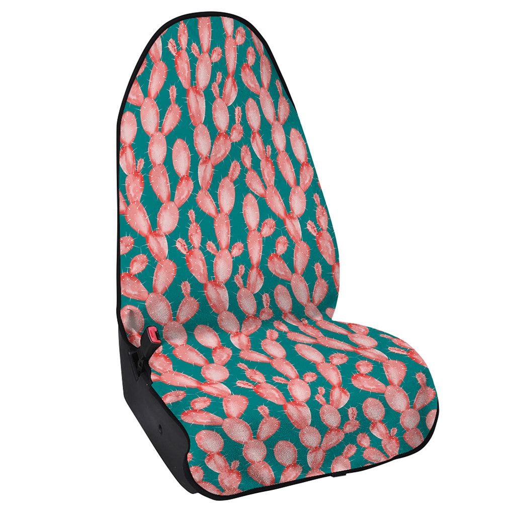 Pink Cactus Pattern Print Waterproof Car Seat Cover
