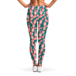 Pink Cactus Pattern Print Women's Leggings