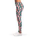 Pink Cactus Pattern Print Women's Leggings