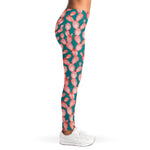 Pink Cactus Pattern Print Women's Leggings