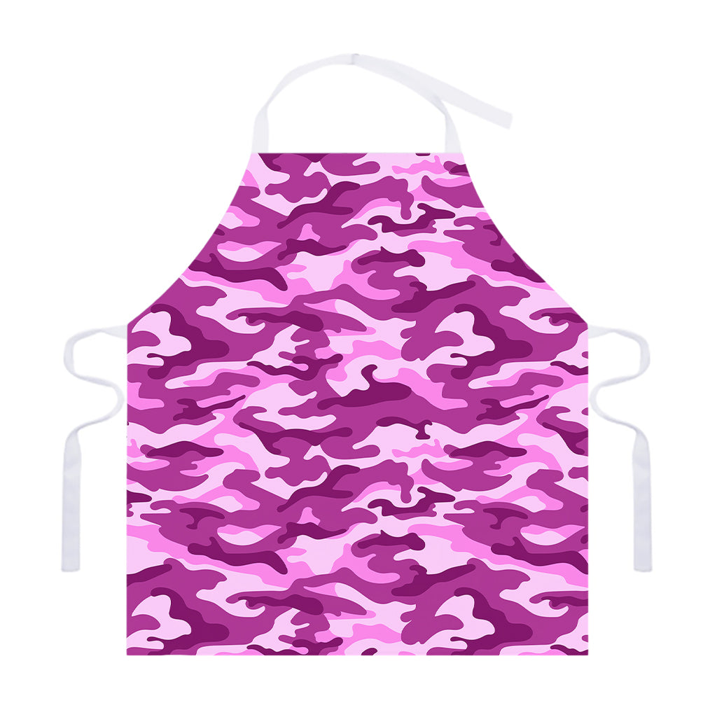 Pink Camouflage Print Adjustable Apron