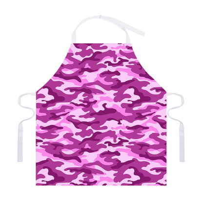 Pink Camouflage Print Adjustable Apron