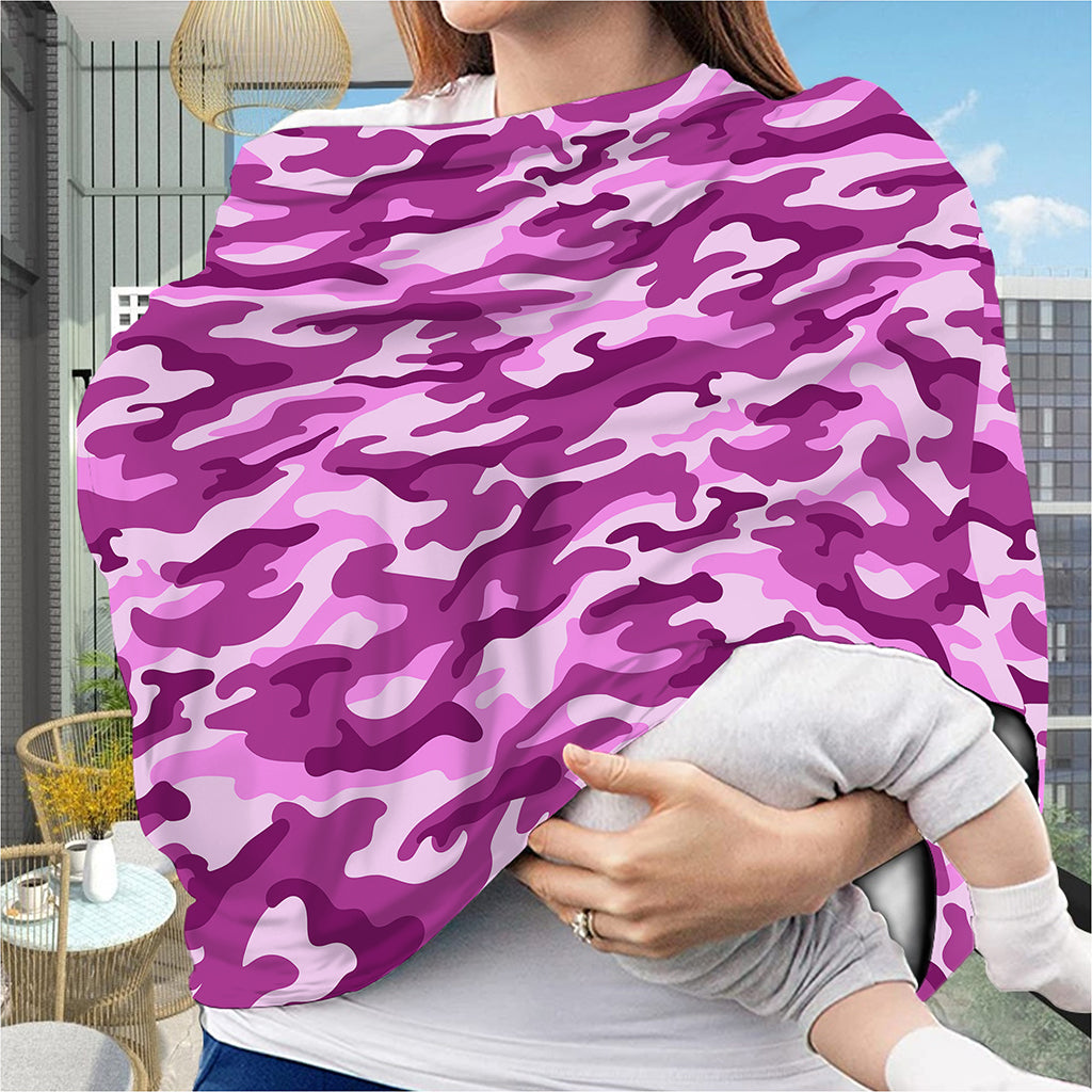 Pink Camouflage Print Baby Seat Cover