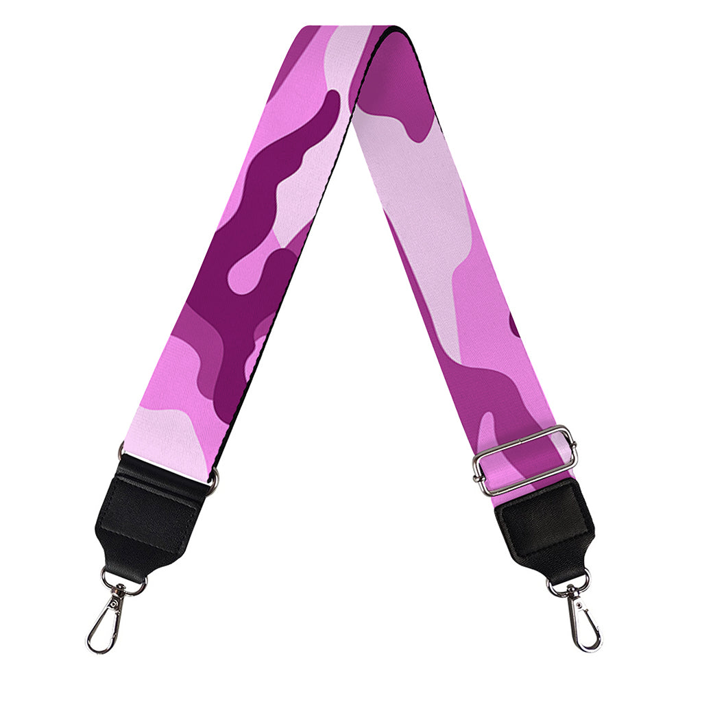 Pink Camouflage Print Bag Strap