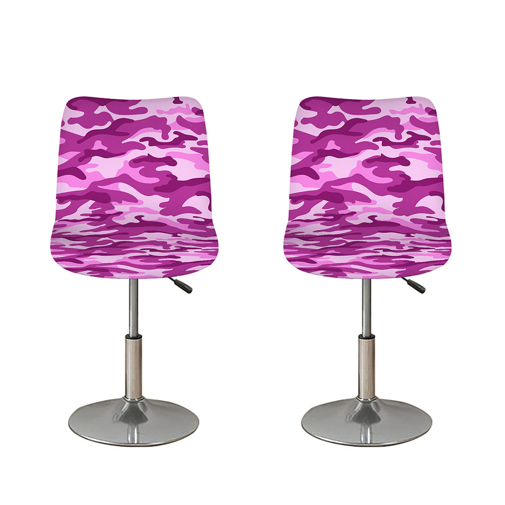 Pink Camouflage Print Bar Stool Covers