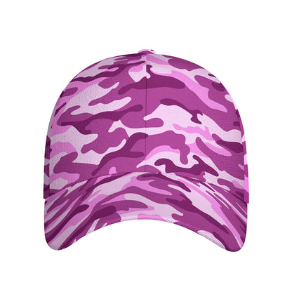 Pink Camouflage Print Baseball Cap