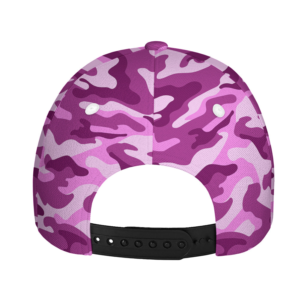 Pink Camouflage Print Baseball Cap