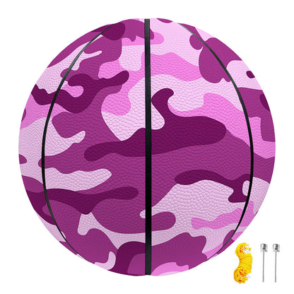 Pink Camouflage Print Basketball