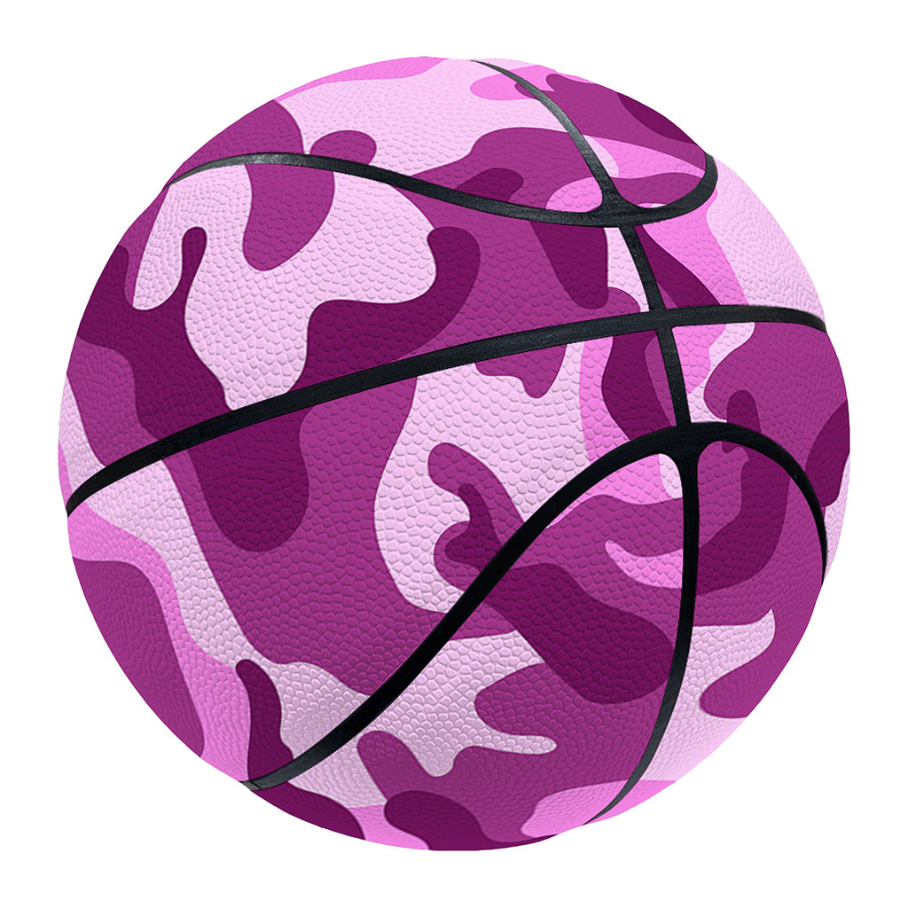 Pink Camouflage Print Basketball
