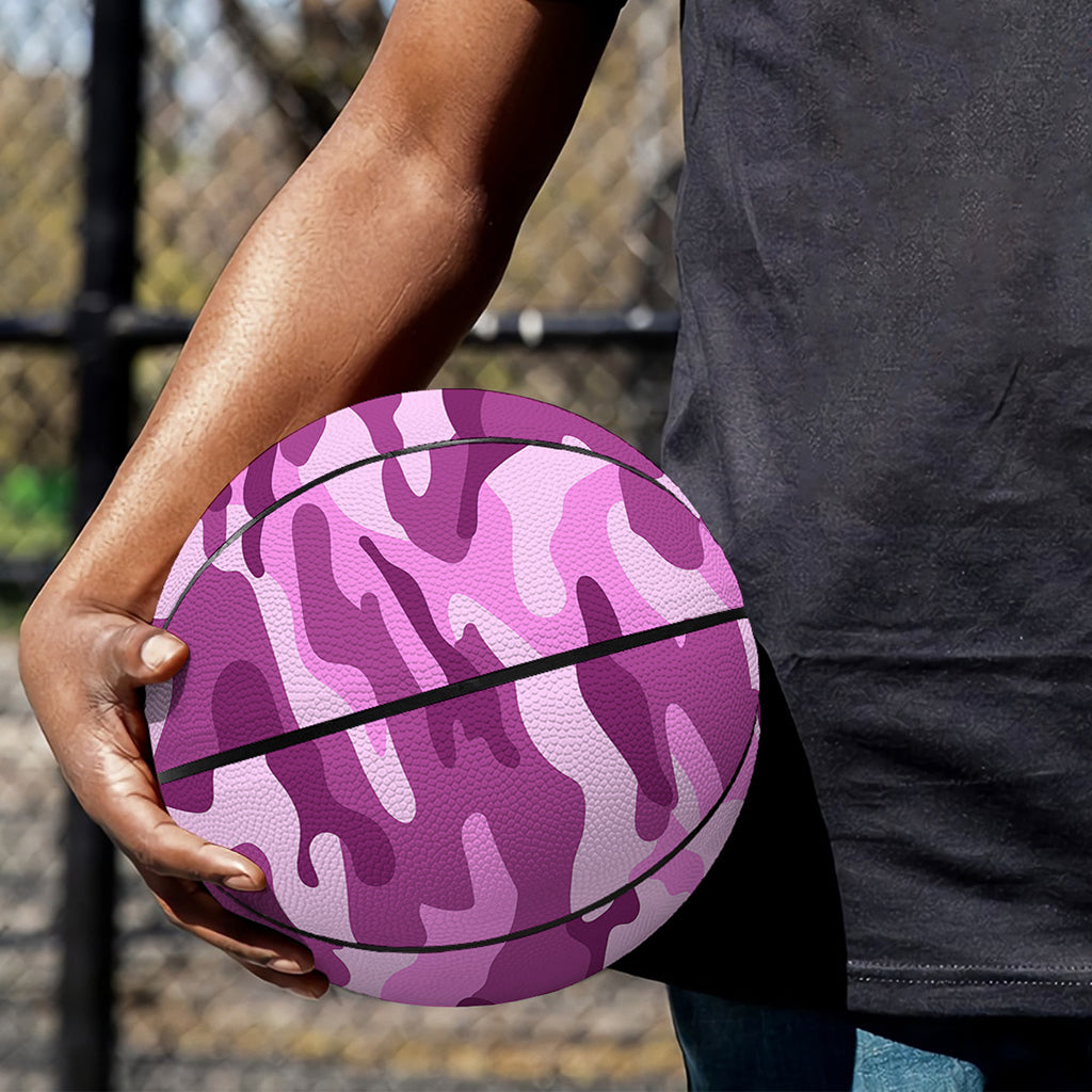 Pink Camouflage Print Basketball