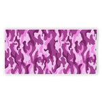Pink Camouflage Print Beach Towel