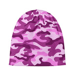 Pink Camouflage Print Beanie