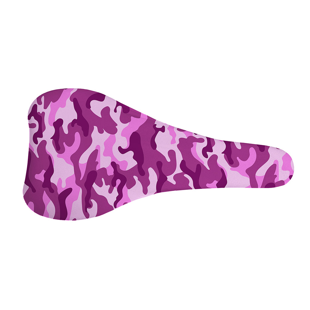 Pink Camouflage Print Bicycle Seat Cover