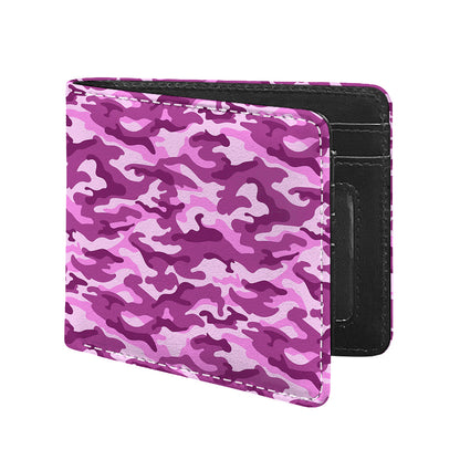 Pink Camouflage Print Bifold Wallet