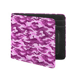 Pink Camouflage Print Bifold Wallet
