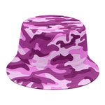 Pink Camouflage Print Bucket Hat